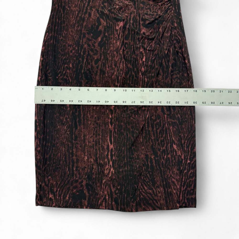 Lauren Ralph Lauren Dress Womens 10 NWT Raisin Toned Animal Print Long Sleeve - Picture 9 of 10